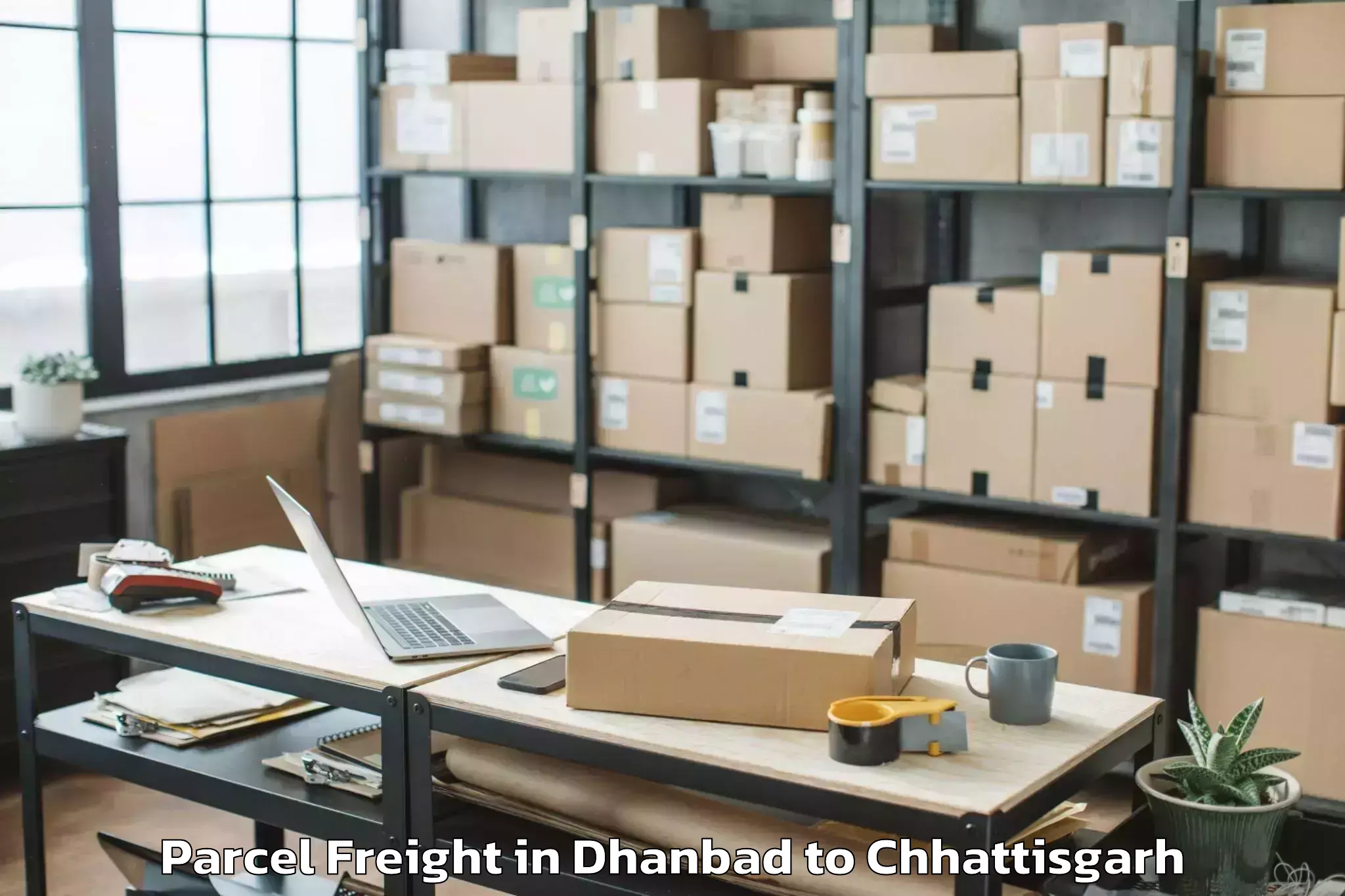 Comprehensive Dhanbad to Kondagaon Parcel Freight